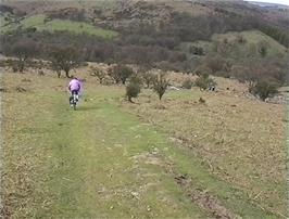 Charlie Walker enjoys a bit of the descent that is actually rideable
